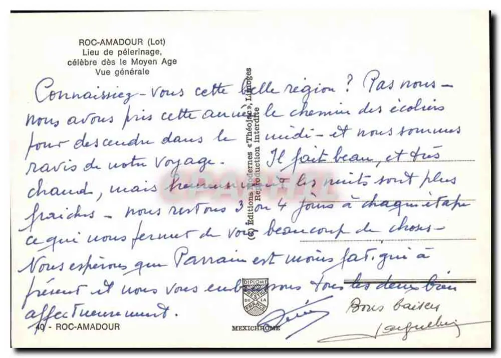 Rocamadour (Lot) — Lugar de peregrinação, famoso desde a Idade Média — Edições Modernas «Teatro» - Verso