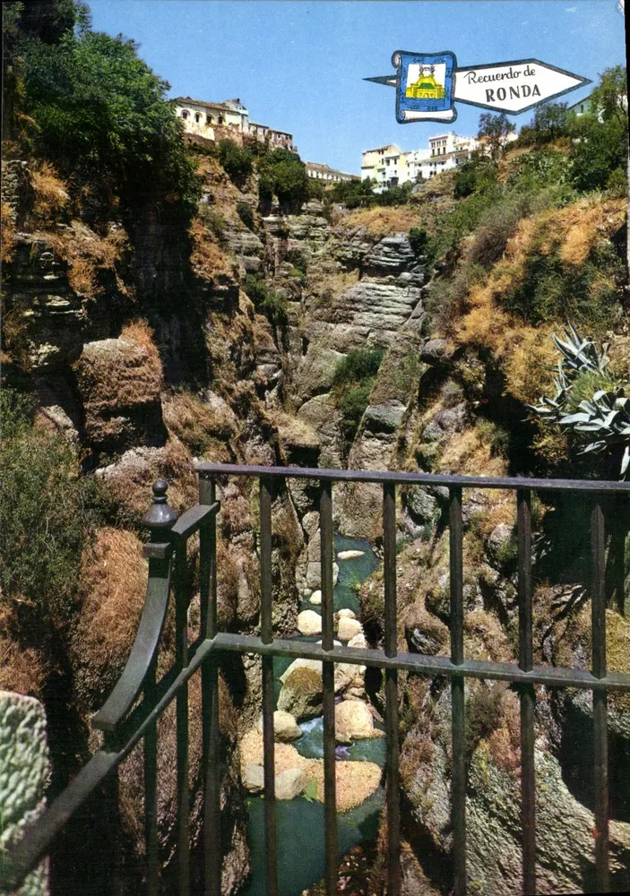 Der Tajo de Ronda — Aussicht von der alten Brücke — Verlag Garrido Delgado, n°45 - Vorderseite
