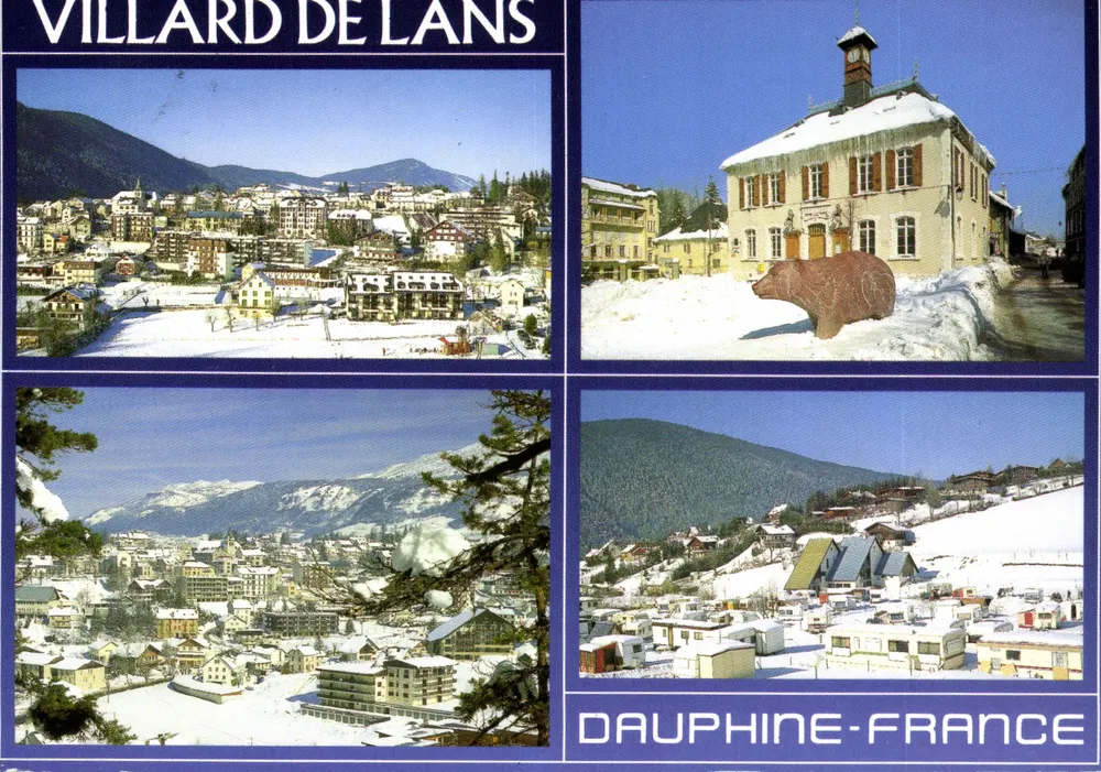 Villard-de-Lans — vista invernal em quatro cenas — Dauphiné-França - Frente