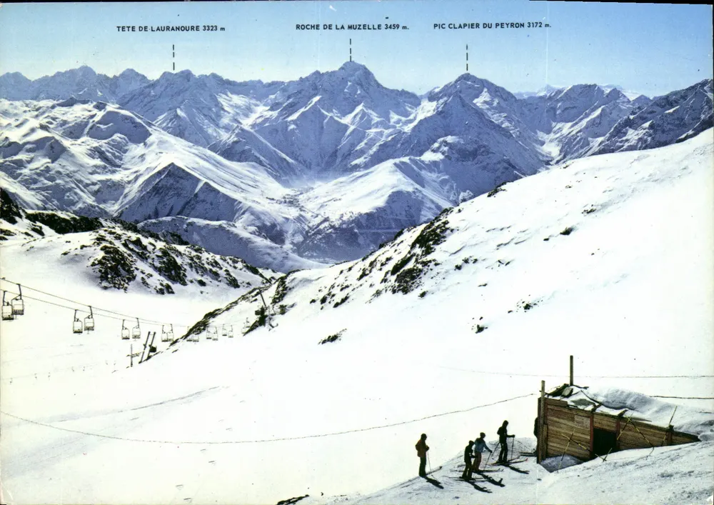 Visão dos picos nevados — Alpe d'Huez — Edição proibida - Frente