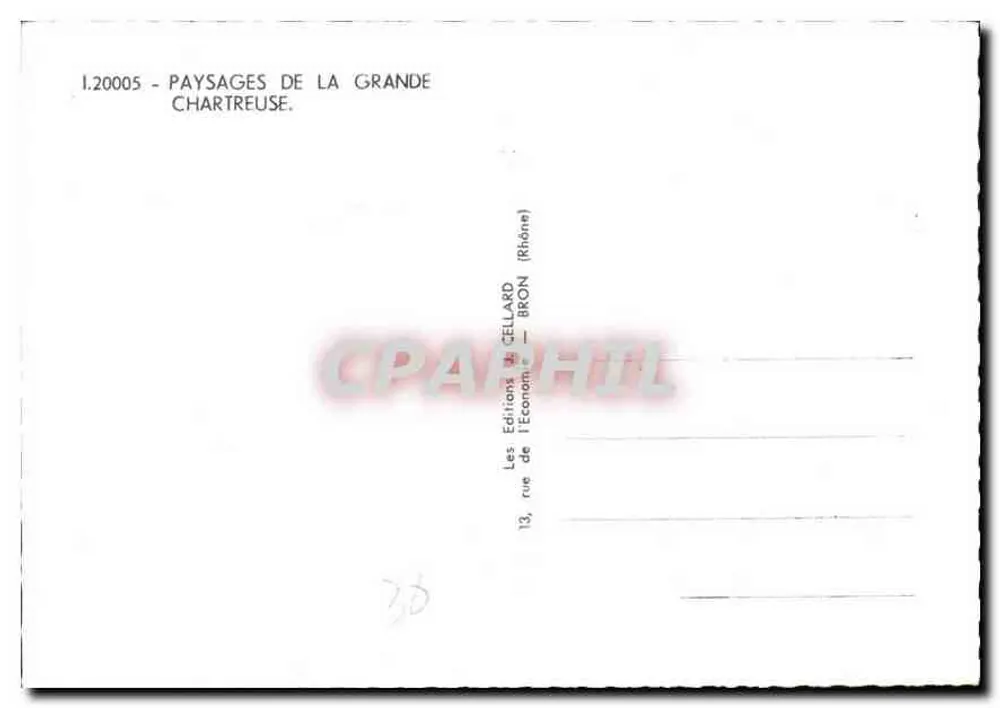 Paisagens da Grande Chartreuse — Les Éditions Gellard, Bron (Rhône) - Verso