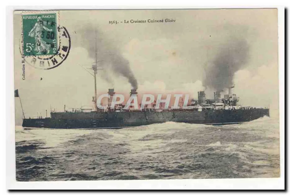O Cruiser de Couraça Gloire — 2563 — Editor H. Augustin, Paris - Frente
