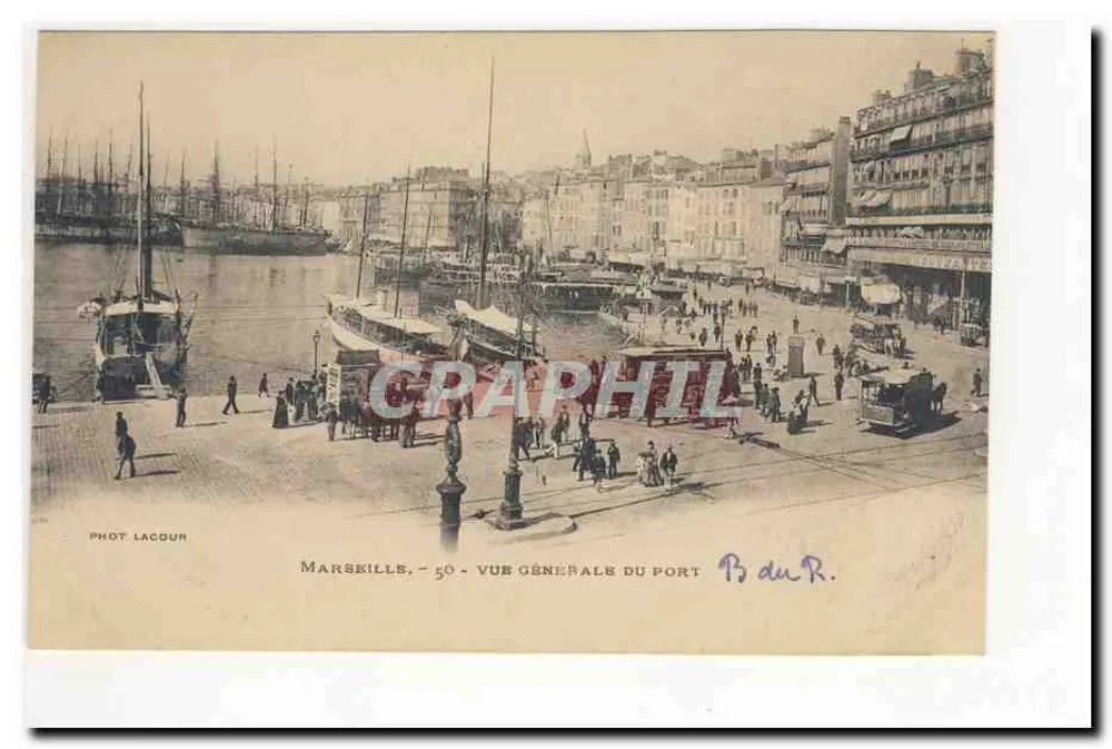 Marseille — Allgemeiner Blick auf den Hafen — Fot. Lacour, Nr. 50 - Vorderseite
