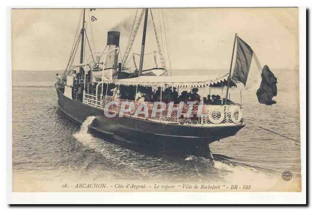 Arcachon - Côte d'Argent - Die Dampfschiff "Ville de Rochefort" - BR-888 - Vorderseite