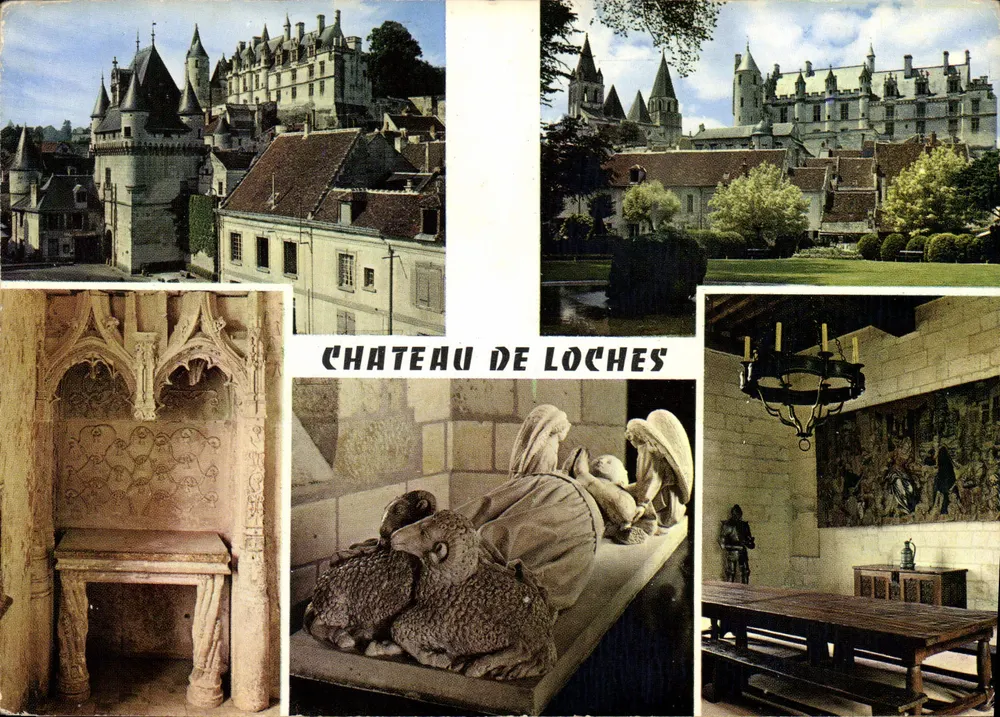 Schloss Loches — Panoramablick und Innenaufnahmen — Éditions GREFF, Paris - Vorderseite