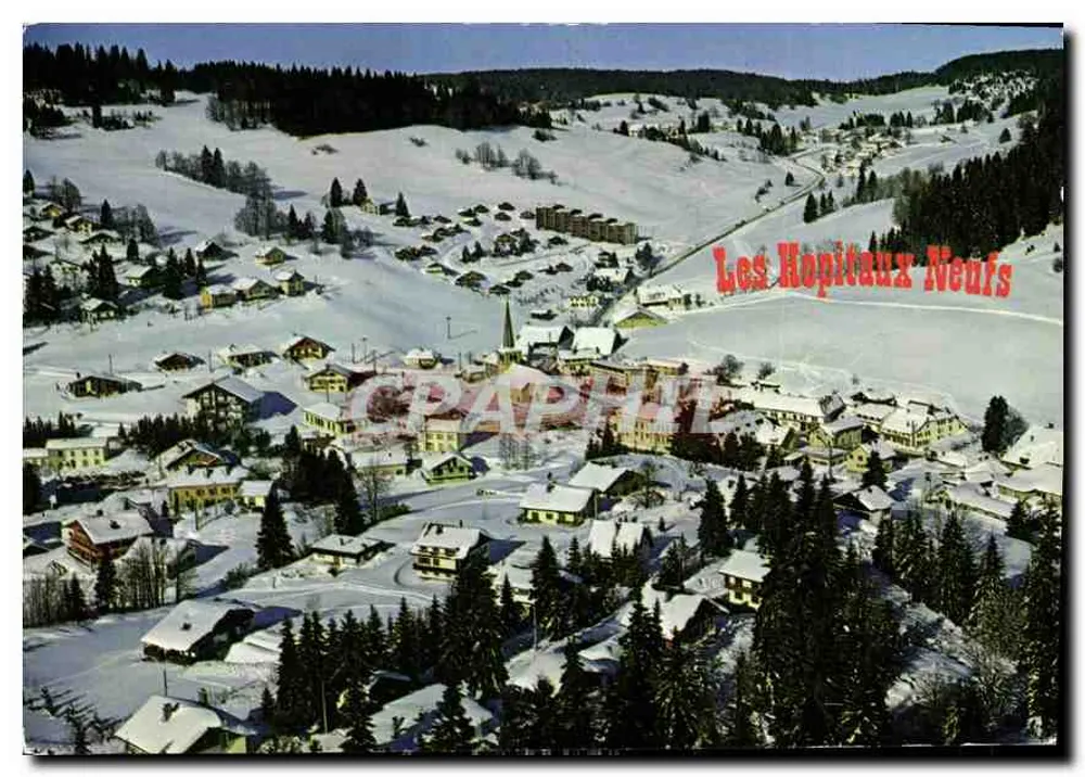 Les Hopitaux Neufs — zimowy widok z lotu — Éditions J. Cellard - Awers