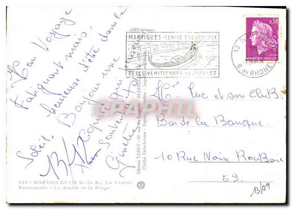 Jardin de la Plage in Martigues — Édition Tardy — n° 663 - Rückseite
