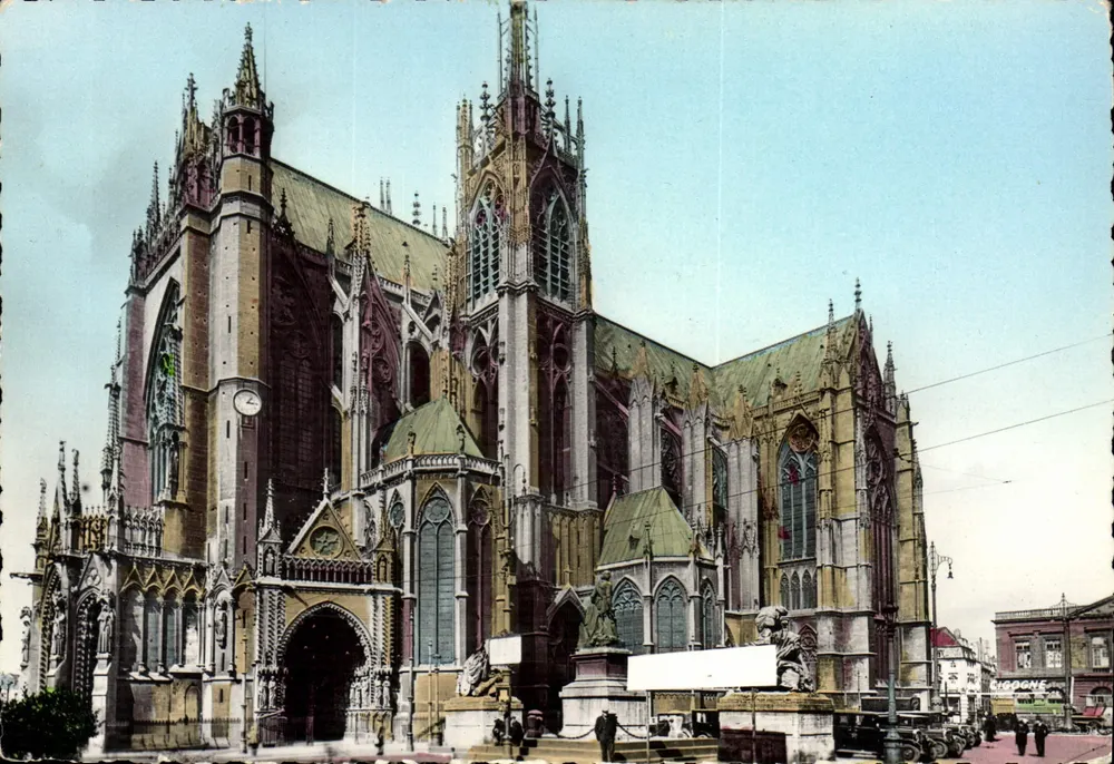 Kathedrale von Metz — Südostseitliche Fassade — Verlag La Cigogne, Straßburg - Vorderseite