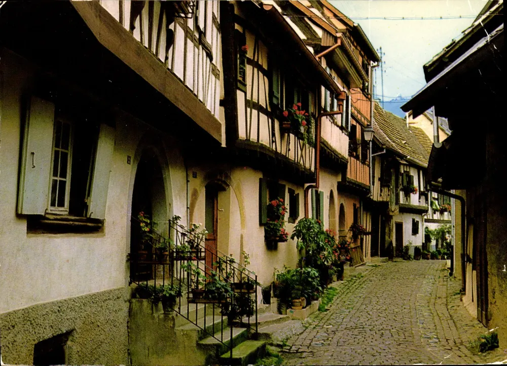 Kiesweg mit pittoresken Häusern des 16. Jahrhunderts — Eguisheim (Elsass) — Les Éditions RIBO - Vorderseite