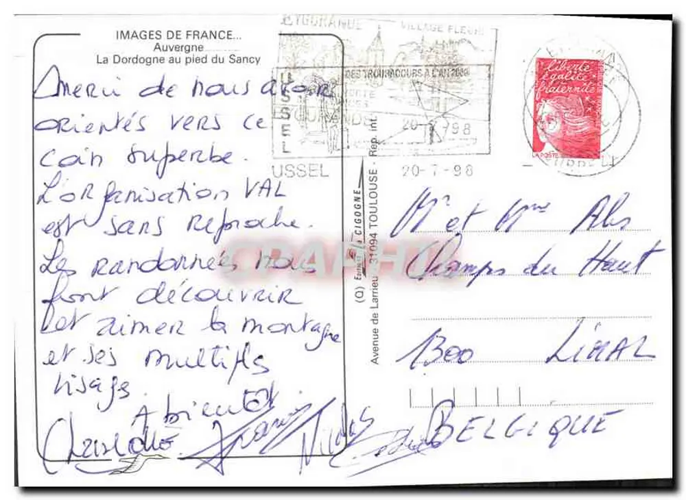 Die Dordogne am Fuße des Sancy — Auvergne — Verlag IRIS - Rückseite