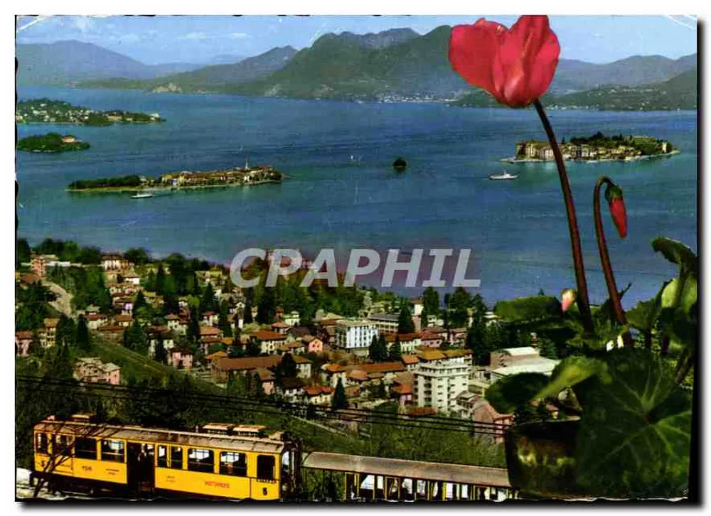 Lago Maggiore — Stresa e as Ilhas Borroméias — DA FOTOGRAFIA A COLORI - RIPROD. VIETATA - Frente