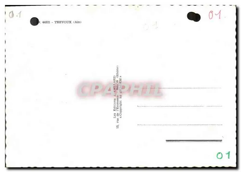 A Valle da SAONE — TREVOUX — Les Éditions J. CILLARD - Verso