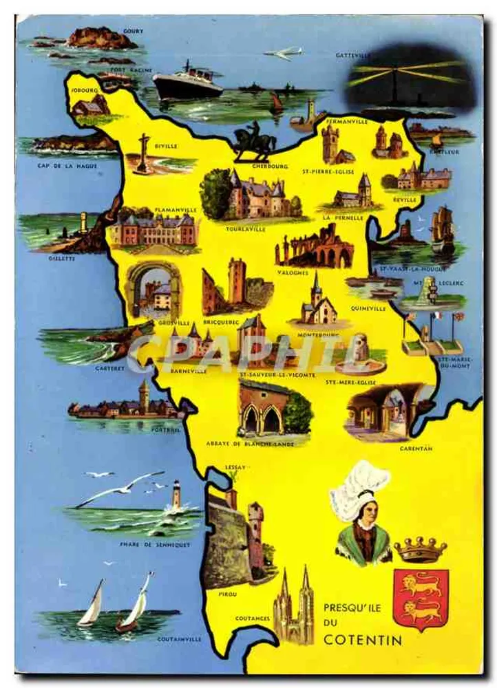 कोटेंटिन के प्रायद्वीप - चित्रित पोस्टकार्ड - नॉर्मैंड एडिशन ले गूबे - आगे