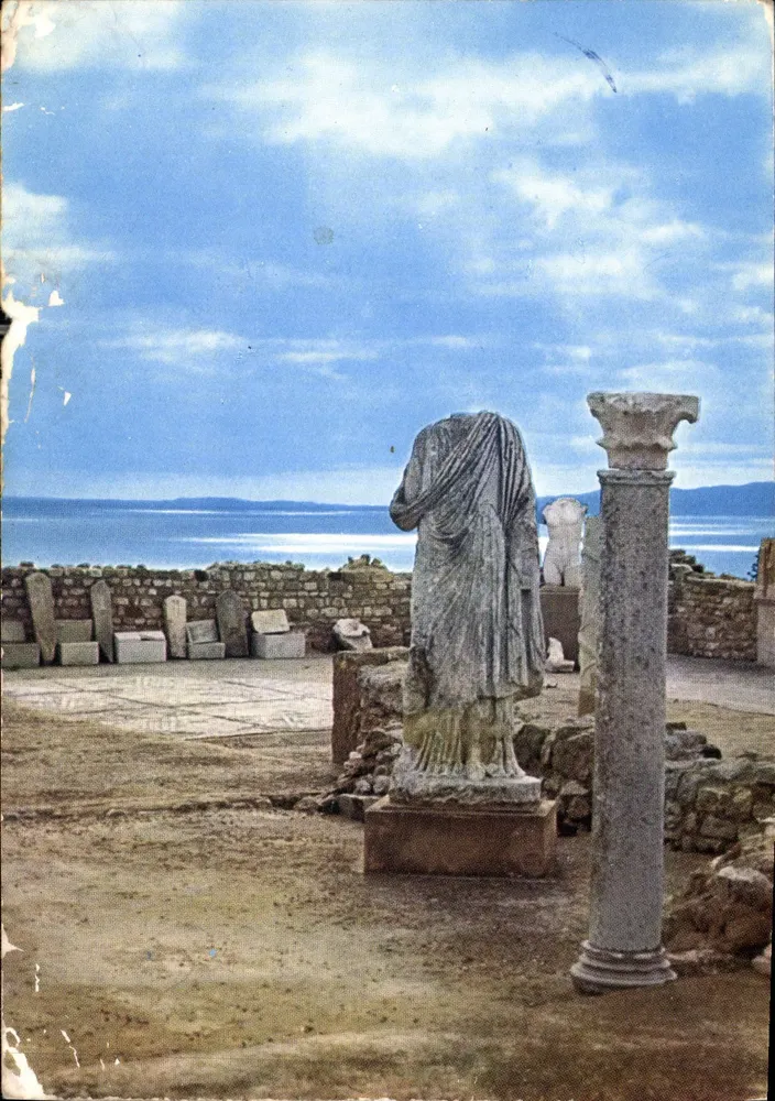 Carthage - Tunesien — Aussicht von der Terrasse des Archäologischen Museums — Aussicht aufs Meer - Vorderseite
