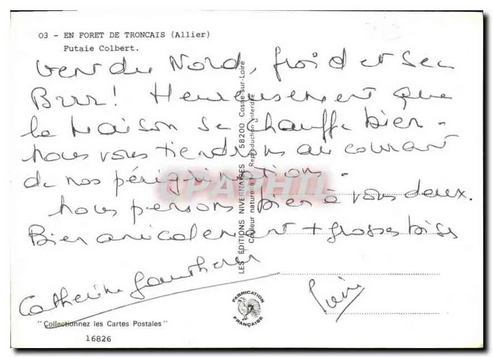트랑소 숲 — 푸타레 콜베르트 — 니베르나이즈 출판사 - 뒷면