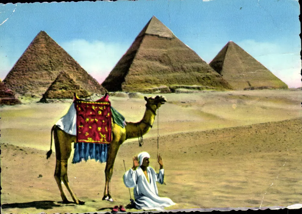 Gebet nahe den Pyramiden von Giza — Lehner & Landrock, n°25 - Vorderseite