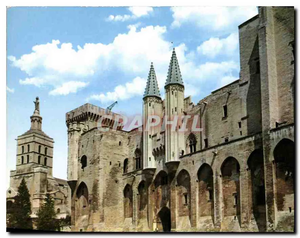 Avignon (Vaucluse) — Palácio dos Papas, fachada ocidental — Editor: Caisse nationale des monuments historiques, Paris, n° C.53 - Frente