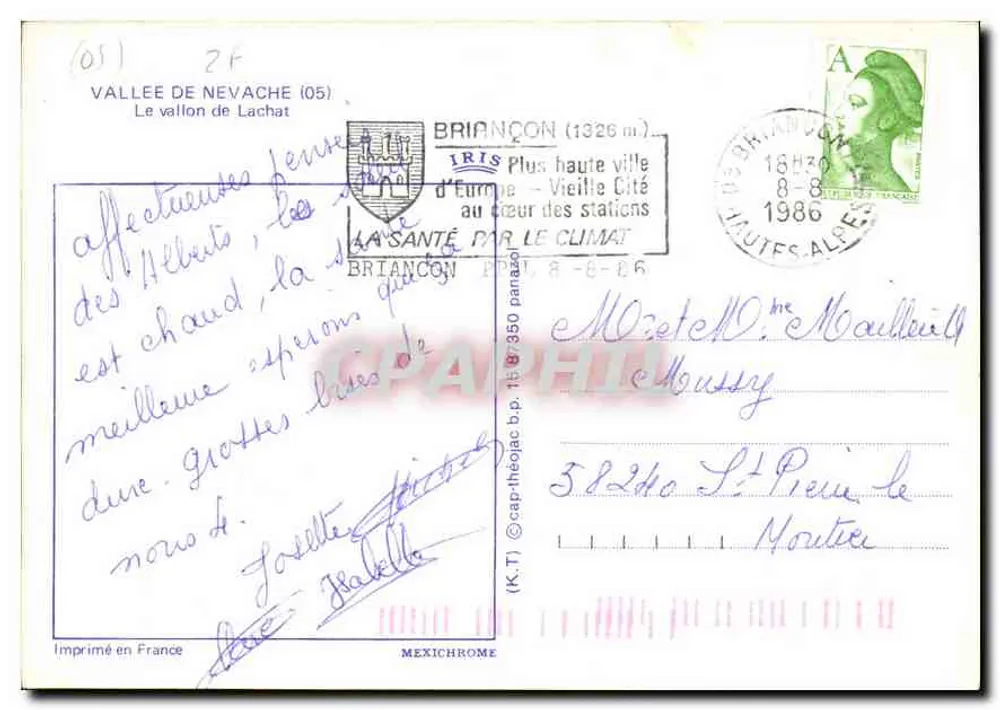 Vale de Nevache — Vallon de Lachat — IRIS - Verso