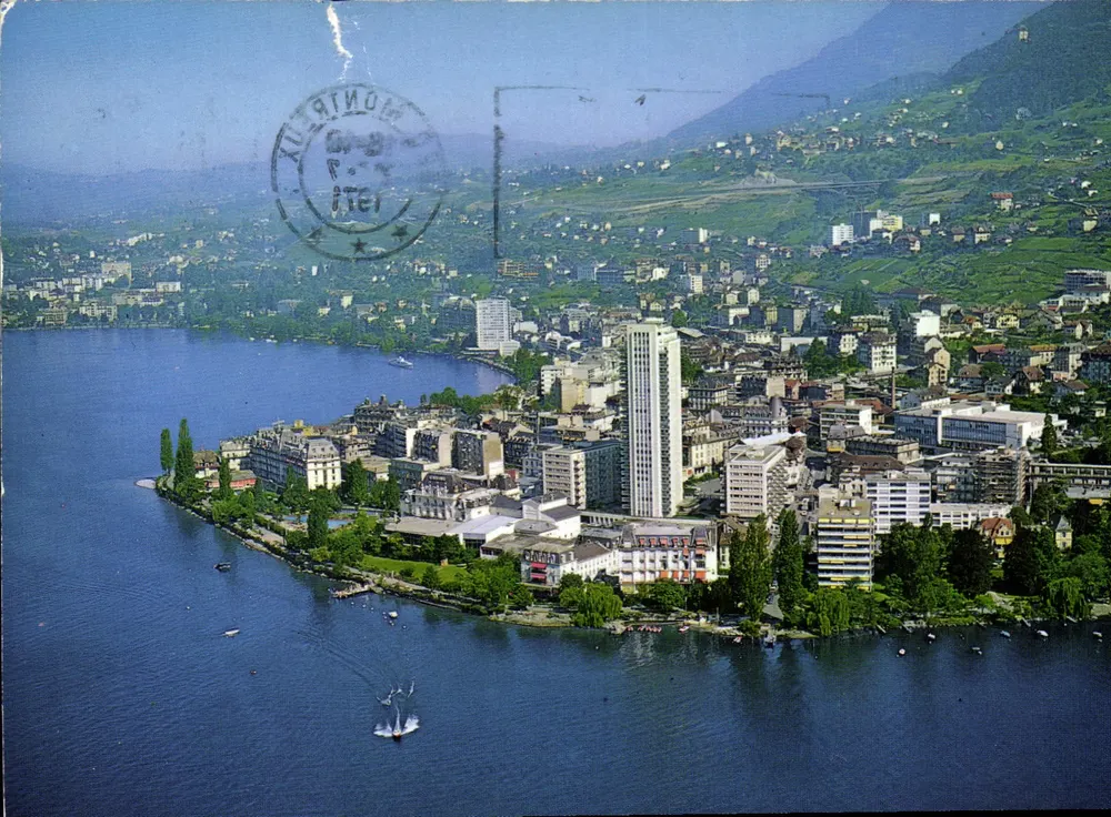 Montreux und Clarens — Luftbild — Photoglob-Wehrli SA, Zurich/Vevey - Vorderseite