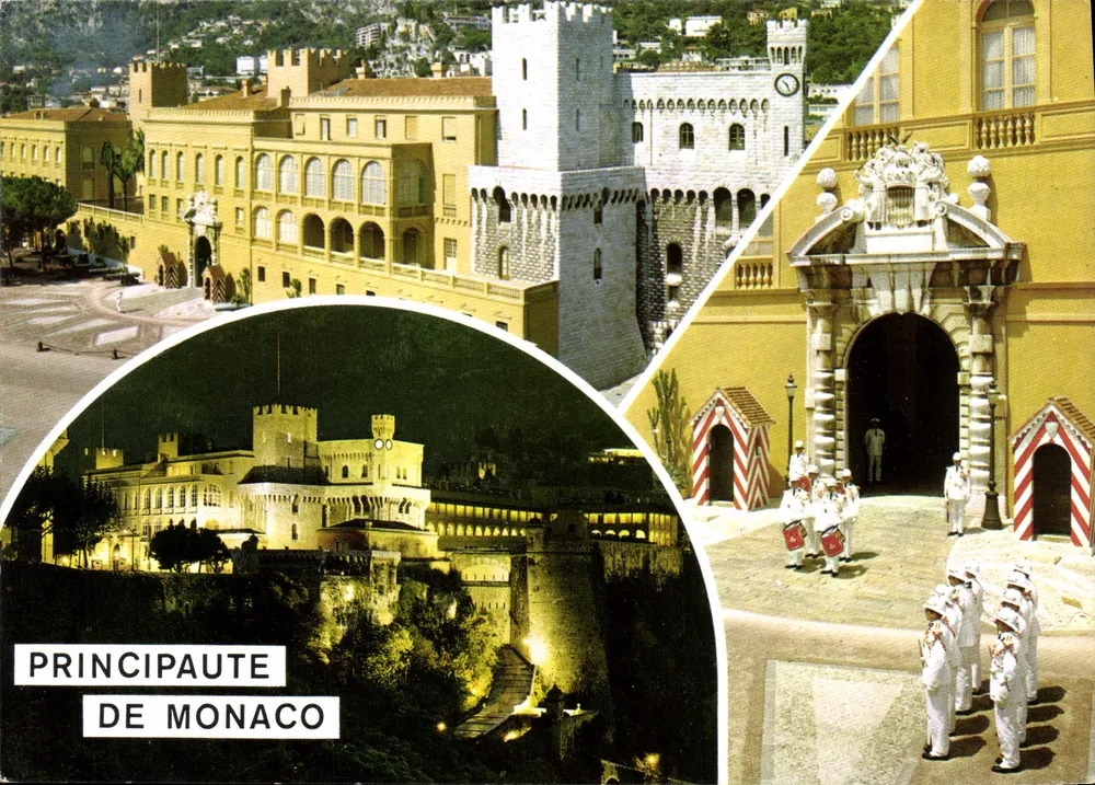 Principat von Monaco — Palast und Gardetor — Verlag ALAX, 2, 110, Imberty, Monaco - Vorderseite
