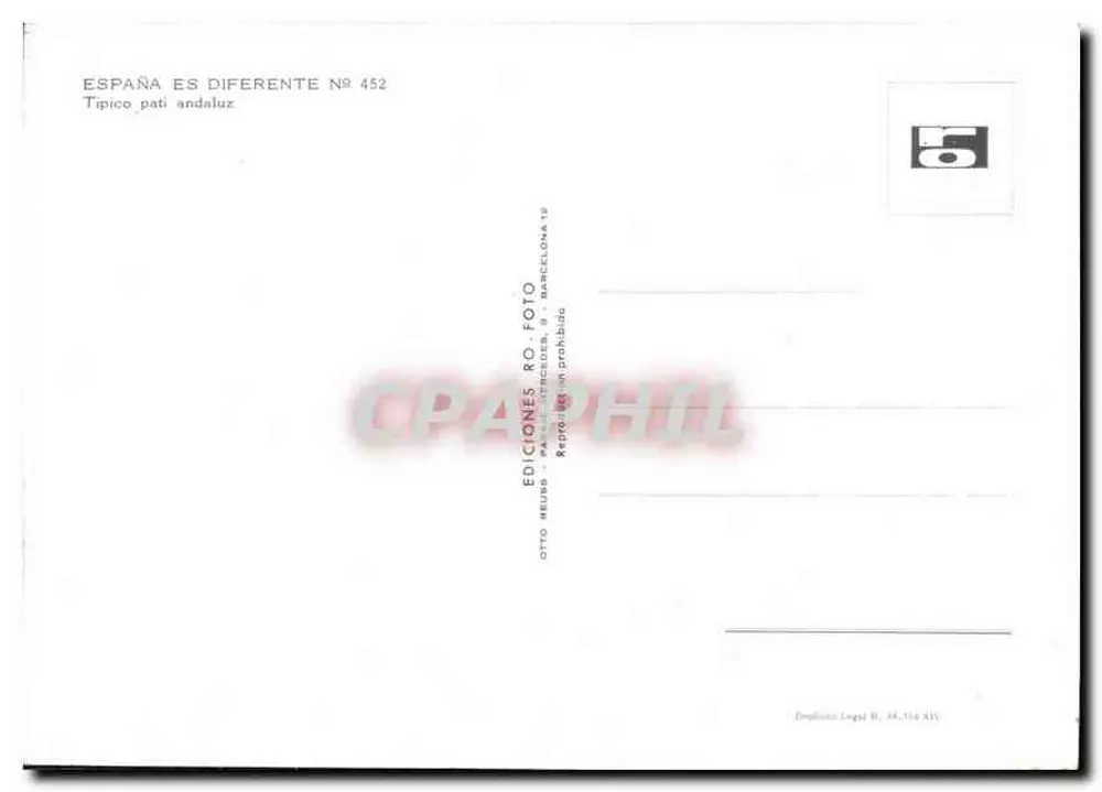 Andalusische binnenplaats — Uitgever: Ediciones R.C. Foto, Barcelona - Achterkant