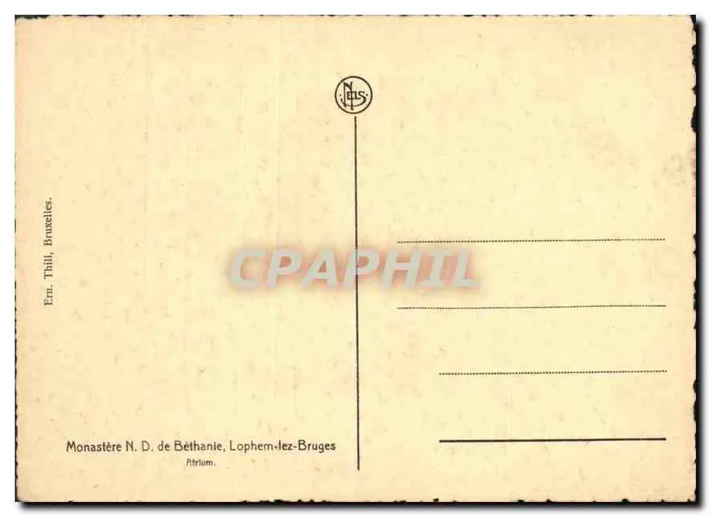 Monastero N.D. di Béthanie — Atrio — Editore Thill, Bruxelles - Verso