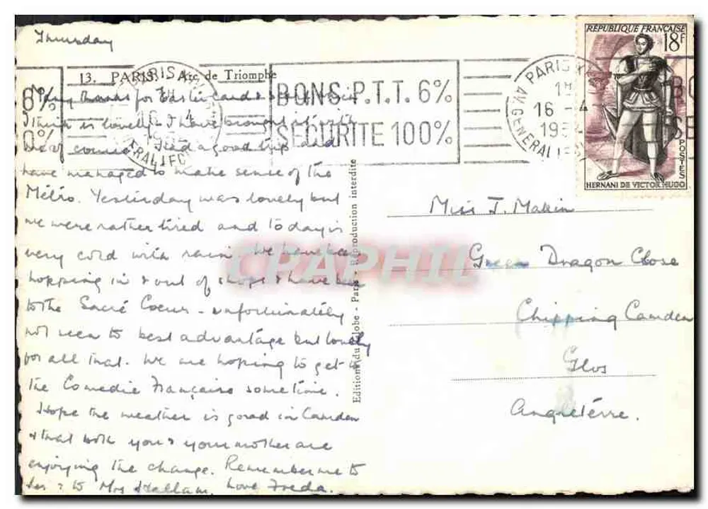 Kopiec Szlachetny — Paryż — Éditions Victor Hugo - Rewers
