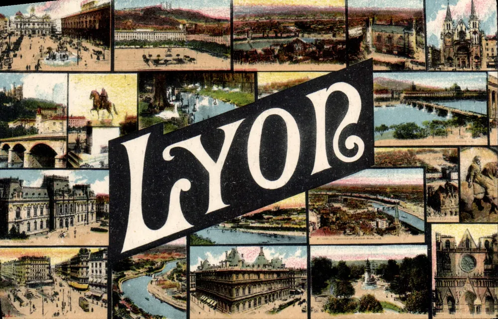 Lyon — widok panoramiczny — Wydawca Lévy Fils à Cu Paris - Awers