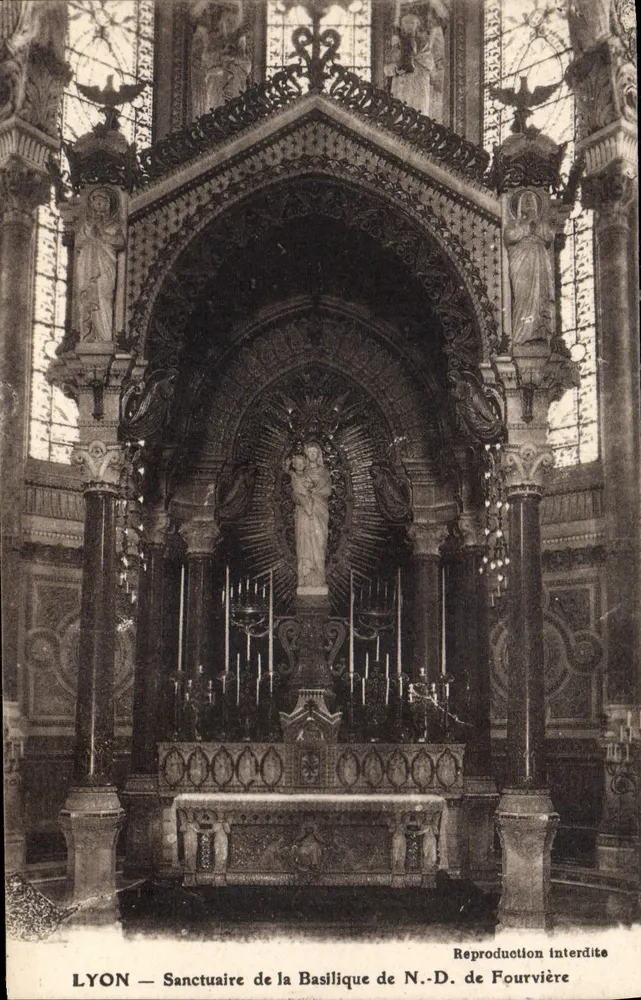 LYON — Heiligtum der Basilika N.-D. de Fourvière - Vorderseite