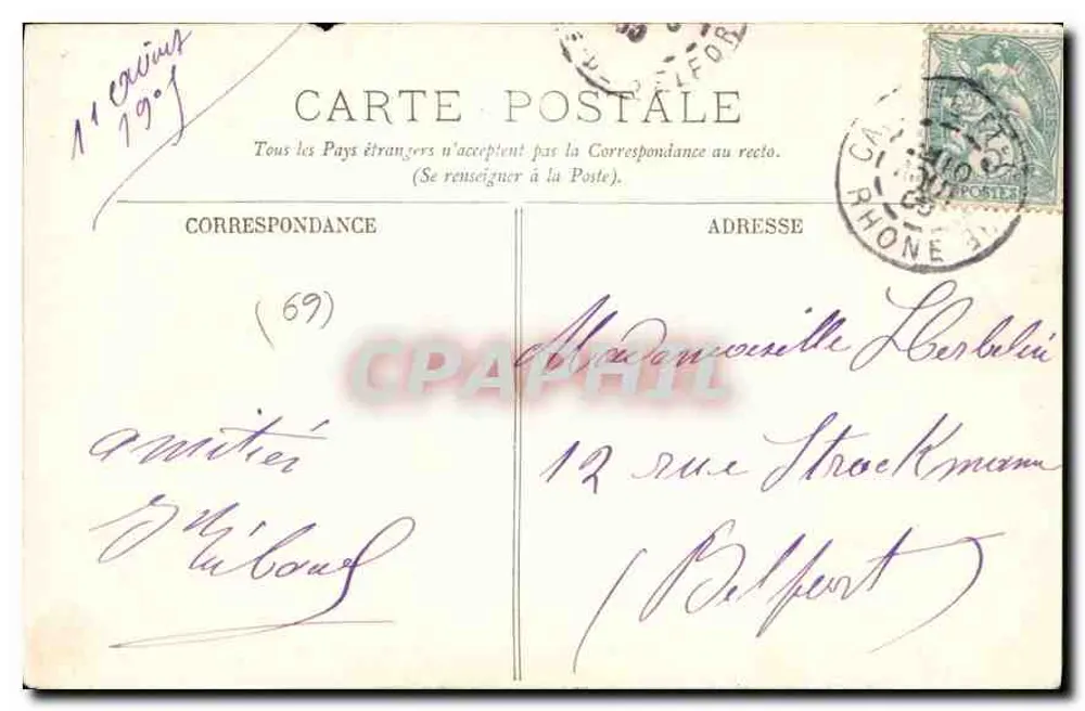 LYON — Monumento da República — Praça Carnot — LL. — n°43 - Verso