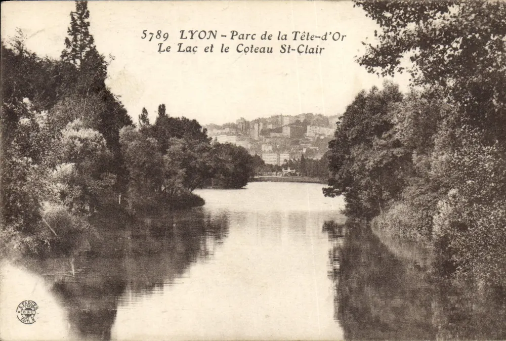 LYON - Park der Tête-d'Or — Der See und der Berg Saint-Clair — n° 5789 - Vorderseite