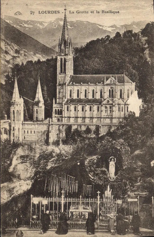 Lourdes — A Gruta e a Basílica — Editor anônimo, n° 27 - Frente