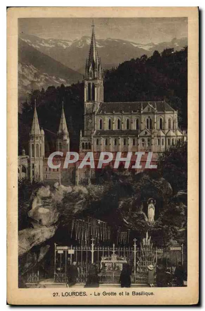 Lourdes - A Gruta e a Basílica — n°27 - Frente