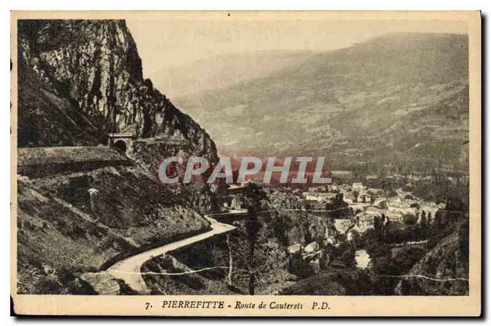 Pierrefitte - Estrada de Caulerets — P.D. — Edição P. Douket - Laurèdes - Frente