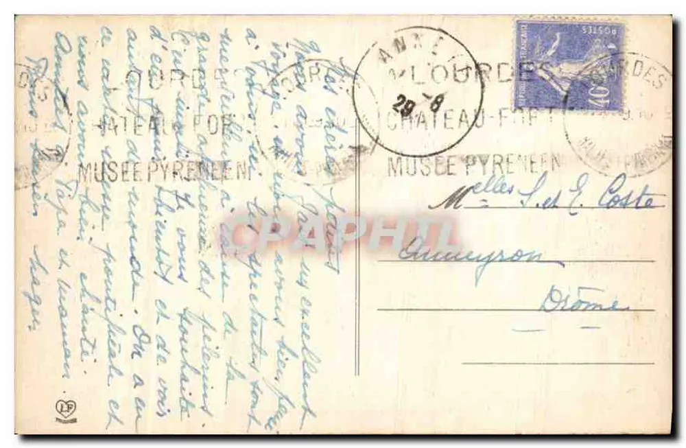 Lourdes - Gekrönte Jungfrau, Pilger in Gebet — Phot. Labouche Fr.-Toulouse, n°951 - Rückseite