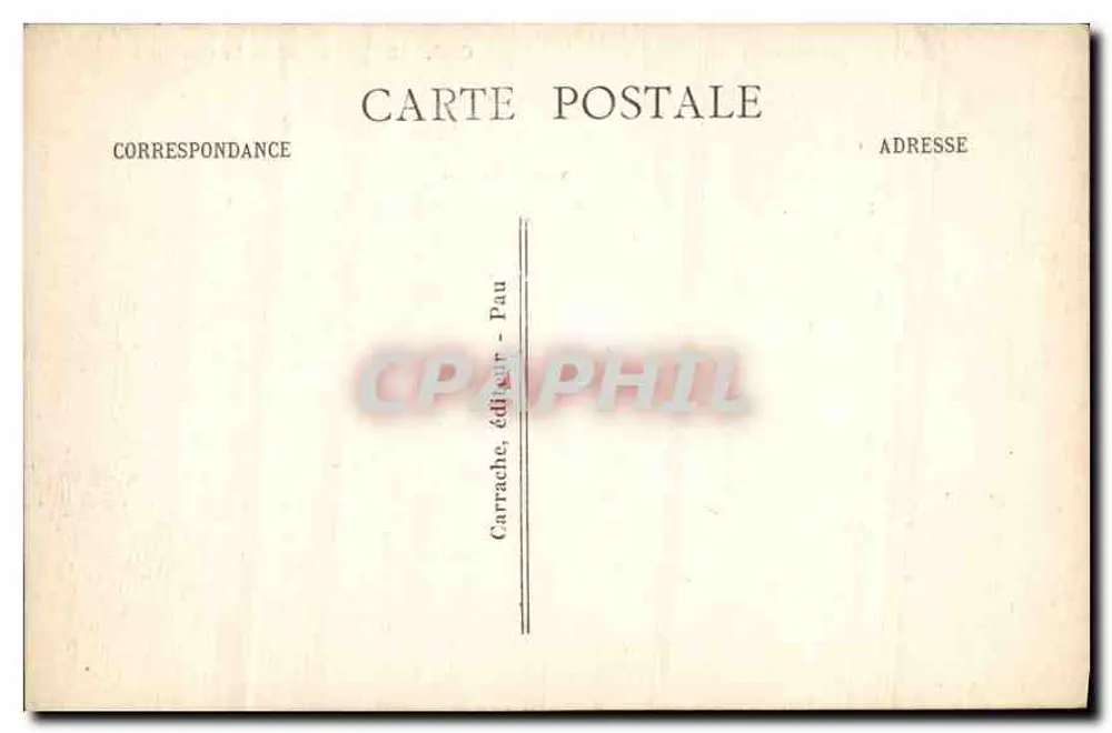 Lourdes — Vista da Basílica — Carrache, editor Pau, n° 76 - Verso