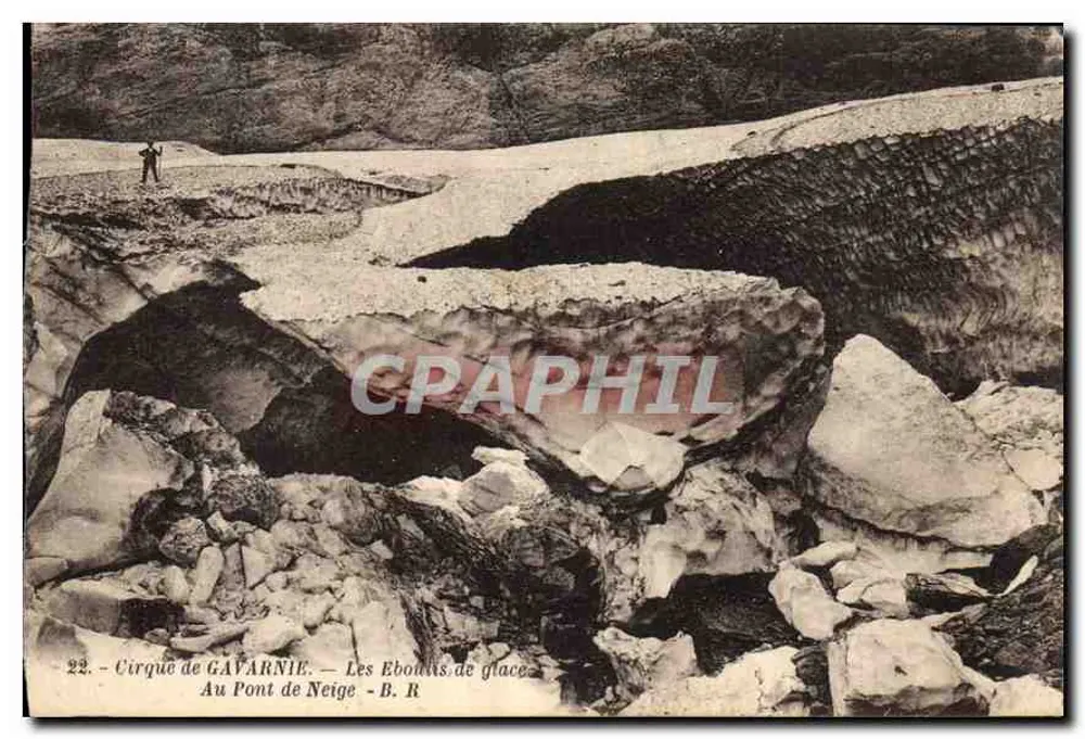 Cirque de Gavarnie — Gletscherfälle — Brücke aus Schnee — B. R. - Vorderseite
