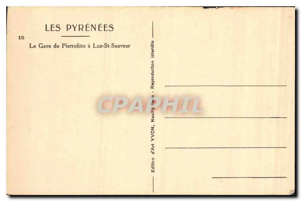 Die Pyrenäen - Die Station in Pierrefitte nach Luz-St-Sauveur — Édition d'Art YVON, Naully - Rückseite
