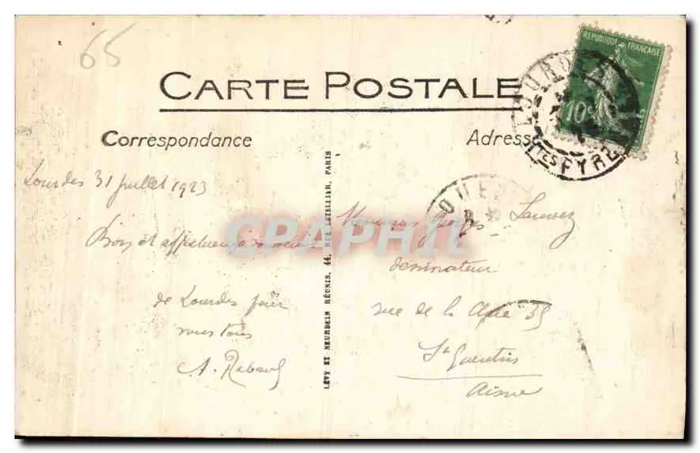 Lourdes - O Castelo-Forte — LL, editor Lourdes, n° 22 - Verso