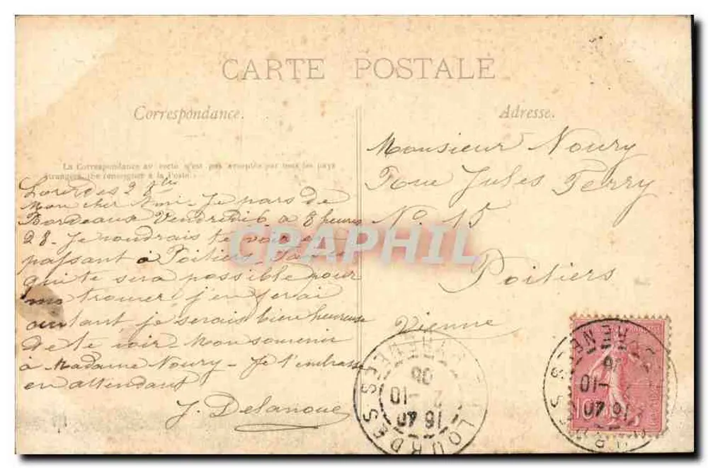 Lourdes — Das alte Schloss堡 — Les Pyrénées Illustrées, n°204 - Rückseite