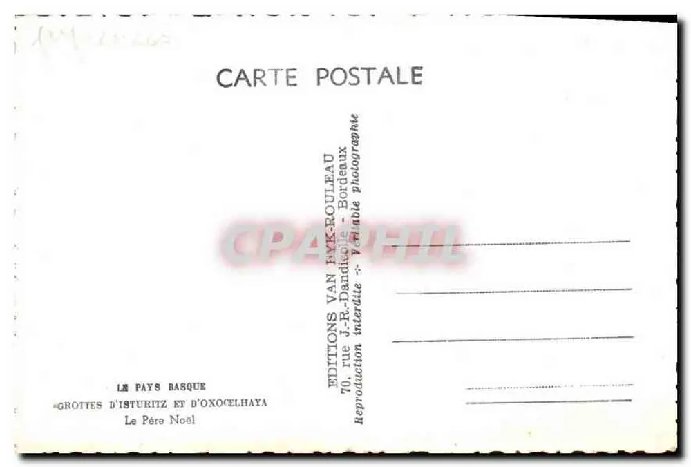 Höhlen von Isturitz und Oxocelhaya — Baskenland — Éditions Van Dandingleau - Rückseite