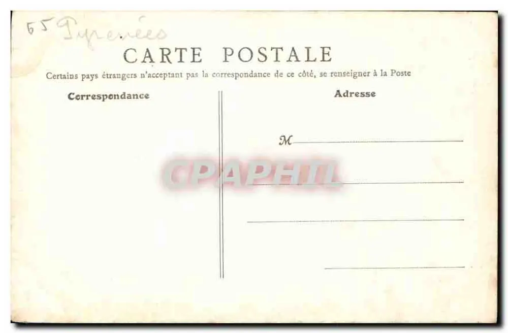 Cerca de LUZ (H.-Pyr.) — Caminho do Bergons — B. F., Paris - Verso