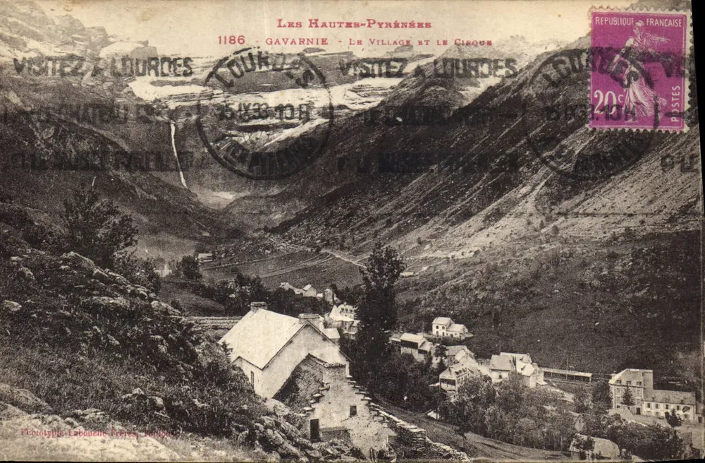 Gavarnie - Das Dorf und Das Cirque — Les Hautes-Pyrénées — Phototypie Labouche Frères, Pau - Vorderseite