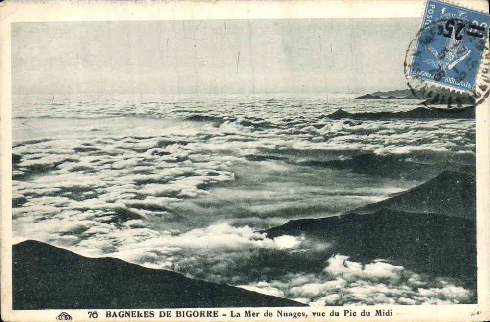 Die Wolkenmeer, Ansicht vom Pic du Midi — Bagnekes de Bigorre — n°76 - Vorderseite