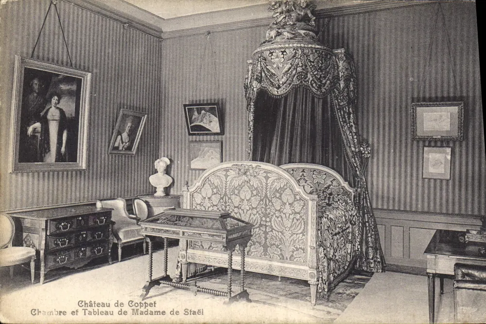 Schloss Coppet — Zimmer und Porträt der Madame de Staël — Verleger unbekannt - Vorderseite