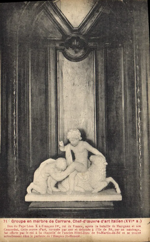 Marble Group from Carrara — Meisterwerk der italienischen Kunst (16. Jahrhundert) — Geschenk des Papstes Leo X an König Franz I. von Frankreich - Vorderseite