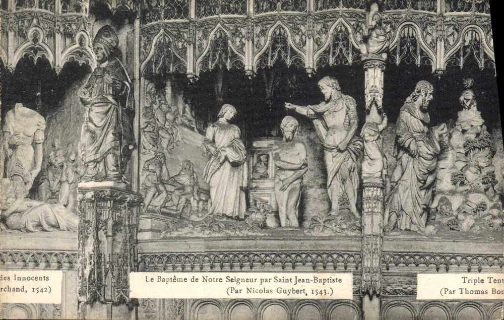 Die Taufe unseres Herrn durch den Heiligen Johannes den Täufer — Werk von Nicolas Guybert, 1543 — Dreifache Tapete, Verlag Thomas Borde - Vorderseite