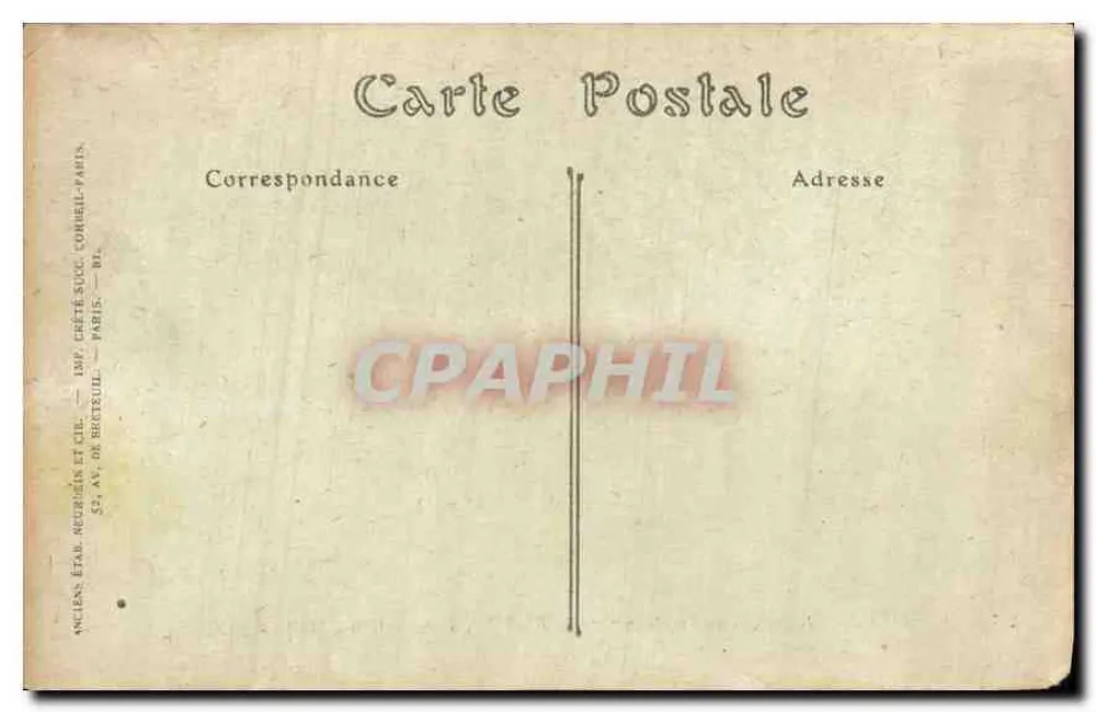 Richelieu auf der Digue de la Rochelle — nach Henri Motte — Verlag Anciens Établissements Dette Suce, Paris - Rückseite
