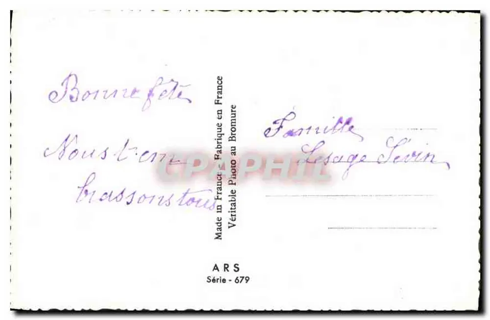 Criança com pomba — São Nicolau — editor ARS, série 679 - Verso