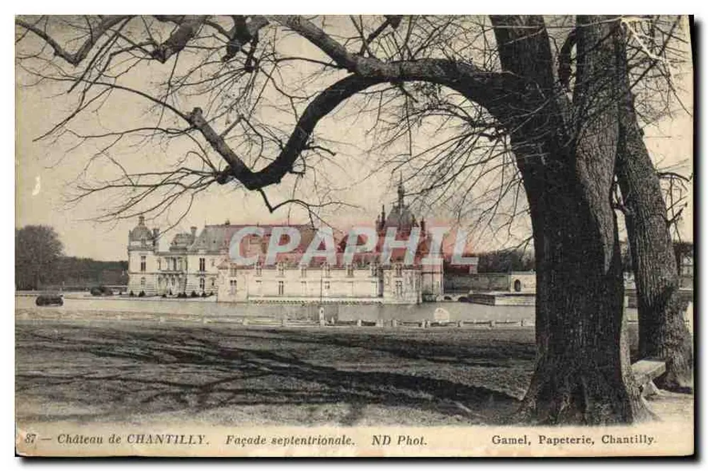 Castelo de Chantilly — Fachaça Setentrional — ND Fot. / Gamel, Papeterie, Chantilly - Frente